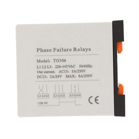 Fafeicy TG30S 220-440V AC 3 Phase Sequence Relay Protector Phase Failure Loss Reverse Protection Relay with Voltage Unbalance Protection for Motor Pump Equipment in Kuwait