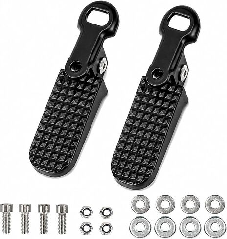 أوتاد قدم الركاب قابلة للطي لـ Ridstar Q20، Lectric XP 4، Segway Xyber، Wallke H9 AWD، Hurley Big Swell، مساند قدم للركاب من الألومنيوم قابلة للطي غير قابلة للانزلاق متوافقة مع دراجات الشحن الإلكترونية in Kuwait