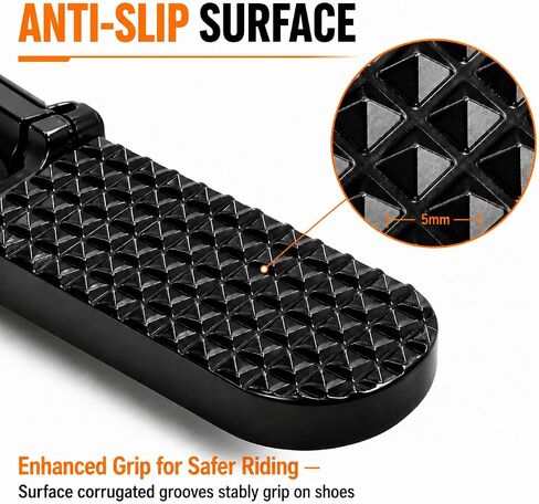 أوتاد قدم الركاب قابلة للطي لـ Ridstar Q20، Lectric XP 4، Segway Xyber، Wallke H9 AWD، Hurley Big Swell، مساند قدم للركاب من الألومنيوم قابلة للطي غير قابلة للانزلاق متوافقة مع دراجات الشحن الإلكترونية in Kuwait