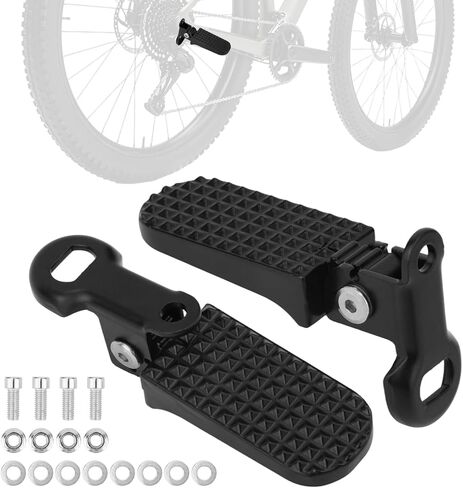 Penitue 2pcs أوتاد قدم الدراجة مع مسامير التثبيت لEbike Ridstar Q20، أوتاد قدم الركاب قابلة للطي، دواسات راحة غير قابلة للانزلاق للدراجة الكهربائية والدراجات الترابية MTB للدراجات النارية سكوتر in Kuwait