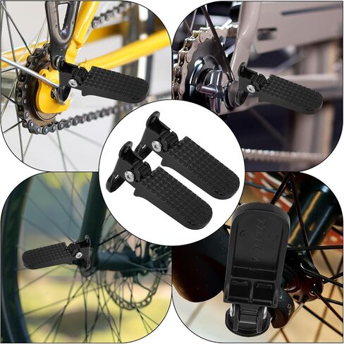 Penitue 2pcs أوتاد قدم الدراجة مع مسامير التثبيت لEbike Ridstar Q20، أوتاد قدم الركاب قابلة للطي، دواسات راحة غير قابلة للانزلاق للدراجة الكهربائية والدراجات الترابية MTB للدراجات النارية سكوتر in Kuwait