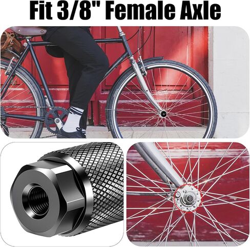 قطعتان من أوتاد الدراجة، أوتاد BMX لمحاور 3/8 بوصة، من سبائك الألومنيوم المضادة للانزلاق، ملحقات الدراجة للدراجات الجبلية للدراجات الهوائية الخلفية (أسود) in Kuwait