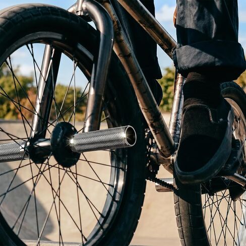 قطعتان من أوتاد الدراجة، أوتاد BMX لمحاور 3/8 بوصة، من سبائك الألومنيوم المضادة للانزلاق، ملحقات الدراجة للدراجات الجبلية للدراجات الهوائية الخلفية (أسود) in Kuwait