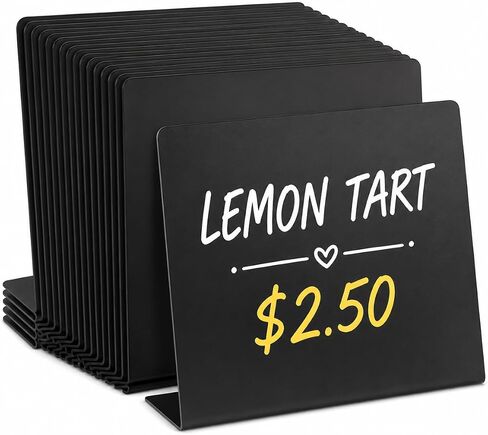 30 Pcs Mini Chalkboard Signs for Food Buffet - Small L-Shaped Tabletop Chalk Board Food Labels for Party, Bakery Price Tags, Wedding Table Place Cards, 3.93x2.95 Inches in Kuwait