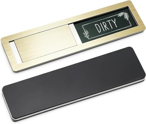 Dishwasher Magnet Clean Dirty Sign, Premium Stainless Steel, Dishwasher Clean Dirty Sign with Strong Magnet & Self-Adhesive Stickers, Non-Scratch, Easy to Read, New Home Essentials in Kuwait