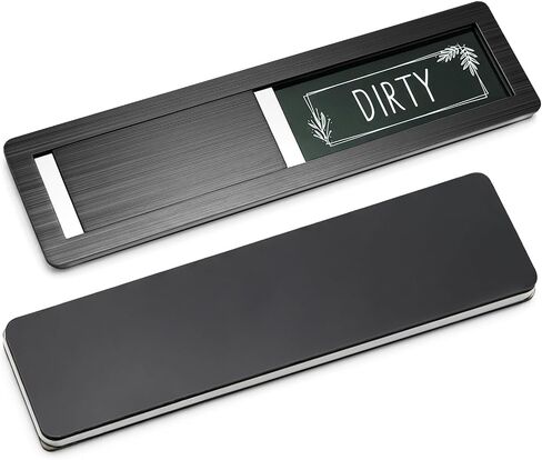Dishwasher Magnet Clean Dirty Sign, Premium Stainless Steel, Dishwasher Clean Dirty Sign with Strong Magnet & Self-Adhesive Stickers, Non-Scratch, Easy to Read, New Home Essentials in Saudi Arabia