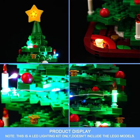 مجموعة إضاءة LED VONADO لشجرة عيد الميلاد Lego 40573 (بدون نموذج)، مجموعة إضاءة الديكور المتوافقة مع كتلة لعبة بناء شجرة عيد الميلاد Lego (إصدار الموسيقى) in Kuwait