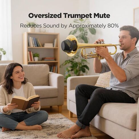 Extra-Lightweight Trumpet Mute with Full Cork Padding - Sound Reduction Silencer for Bb Trumpet, Ideal for Home Rehearsal(TM-02) in Kuwait