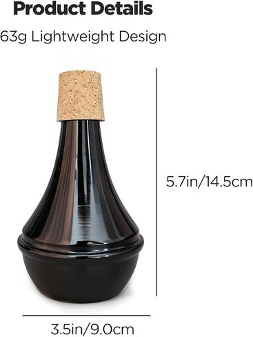 Extra-Lightweight Trumpet Mute with Full Cork Padding - Sound Reduction Silencer for Bb Trumpet, Ideal for Home Rehearsal(TM-02) in Kuwait