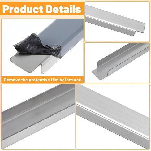8 Pack 12 Inch Stainless Steel Adapter Bar, Heavy Duty Steam Table Divider for 1/2 Size Hotel Pans, Commercial Food Service Accessories for Restaurant Kitchen Catering in Kuwait