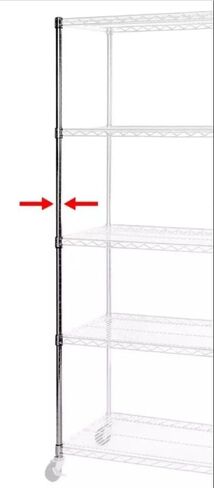 Commercial 72" x 1" Single Pole Industrial Heavy-Duty Wire Shelving Rack Post in Kuwait