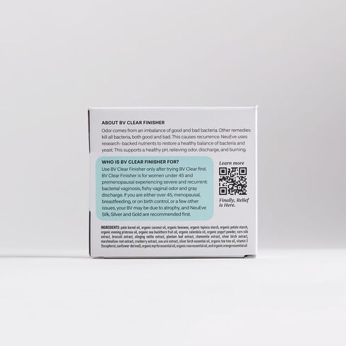 NeuEve BV Clear Finisher, Advanced Relief Suppositories for Stubborn Bacterial Vaginosis in Women Under 45, 3 Count (New Packaging) in Kuwait