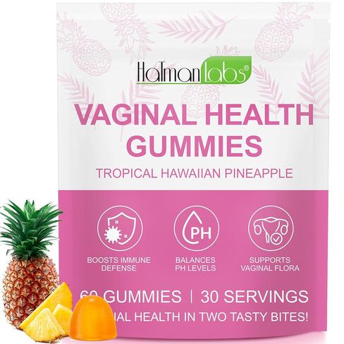 Premium Feminine Balance Gummies for Women, Vaginal Probiotics for PH Balance, Probiotics Gummies for Women Vaginal Health & Wellness & Immune Support, Pineapple Flavor, 60PCS in Kuwait
