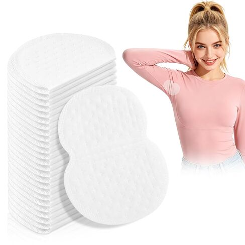 Armpit Sweat Pads, 100 Pcs Underarm Sweat Pads for Women and Men,isposable Clothing Liners for Stain Prevention,Control Breathable Design in Kuwait