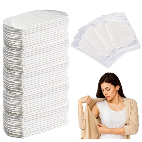 Underarm Sweat Pads, 50 Pack Disposable Armpit Sweat Guards for Women and Men, Invisible Absorbent Underarm Pads for Daily Sweat Protection in Kuwait