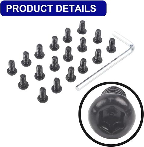 طقم براغي فولاذي مع 3.0 مم لـ Ninebot MAX G2 G30LP G30D قطع غيار بطارية سكوتر أجهزة تثبيت آمنة باللون الأسود 18 حزمة in Kuwait