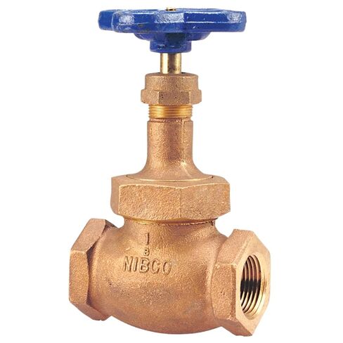 NIBCO الشكل رقم T-235-Y، 1-1/2 بوصة. صمام كروي برونزي، فئة 150، قرص PTFE، ملولب in Kuwait