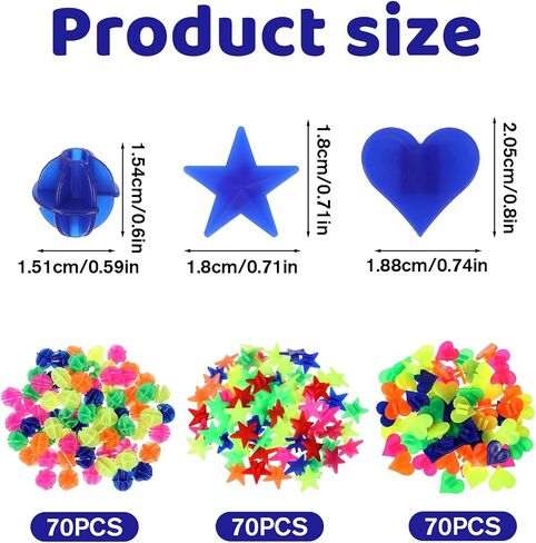 216 Pcs Bike Wheel Spokes Beads, Colorful Bicycle Clip Beads Plastic Clip Wheel Reflectors Bicycle Bike Spoke Decorations Bicycles Spokes Accessories(Assorted Colors and 3 Shapes) in Kuwait