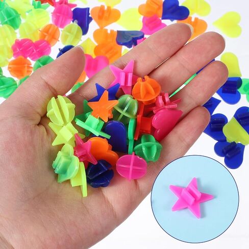 216 Pcs Bike Wheel Spokes Beads, Colorful Bicycle Clip Beads Plastic Clip Wheel Reflectors Bicycle Bike Spoke Decorations Bicycles Spokes Accessories(Assorted Colors and 3 Shapes) in Kuwait