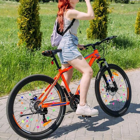 216 Pcs Bike Wheel Spokes Beads, Colorful Bicycle Clip Beads Plastic Clip Wheel Reflectors Bicycle Bike Spoke Decorations Bicycles Spokes Accessories(Assorted Colors and 3 Shapes) in Kuwait