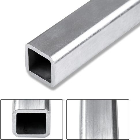 2" x 2" Iron Structural Sqare Tube (0.19" Wall),12 Inch —for Industrial DIY, Backyard Projects, 1 Pcs, Galvanized Iron in Kuwait