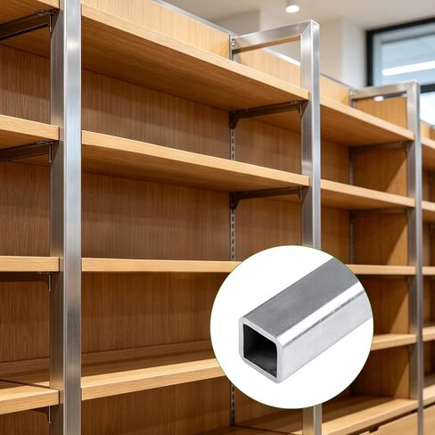 2" x 2" Iron Structural Sqare Tube (0.19" Wall),12 Inch —for Industrial DIY, Backyard Projects, 1 Pcs, Galvanized Iron in Kuwait
