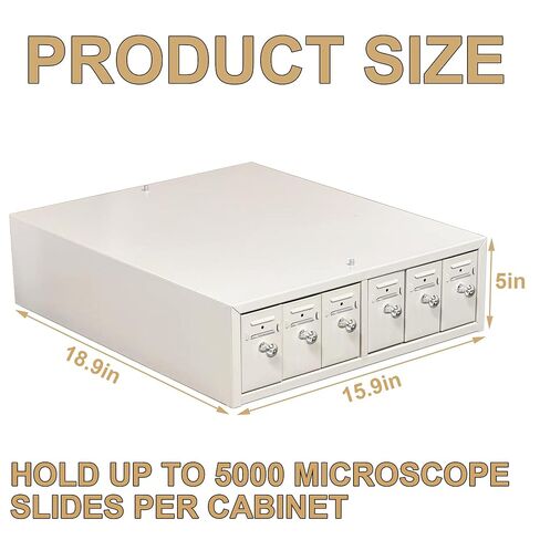 Stackable Microscope Slide Storage Cabinet with 6 Drawers, Hold Up to 5000 Microscope Slides Storage Drawer for Laboratory and School | Heavy-duty in Kuwait