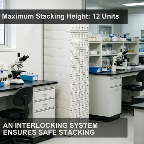 Stackable Microscope Slide Storage Cabinet with 6 Drawers, Hold Up to 5000 Microscope Slides Storage Drawer for Laboratory and School | Heavy-duty in Kuwait