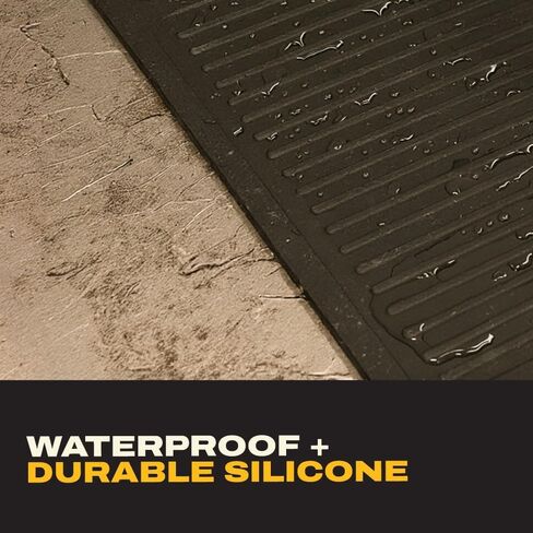 DEWALT Workbench Mat 18x48 in – Heavy Duty 3mm Silicone Work Bench Mat with SAE & Metric Rulers, Oil Heat Chemical Resistant, Non-Slip Grip, Built-in Parts Slots, Workbench Protector Mat, Black in Kuwait