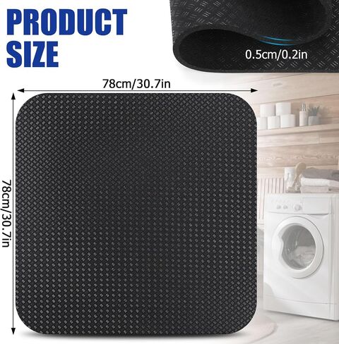 Washing Machine Mat, 31'' X 31'' Anti Vibration Mat for Washer | Double-Sided Non-Slip Grip, High-Density PU for Floor Protection, Noise Reduction & Shock Absorbing for Home Laundry Rooms in Kuwait