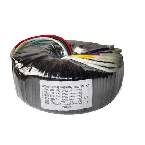 1pcs Toroidal Transformer 200W Dual 18V+Dual 15V Ring Power Transformer 115V-230V Copper Wire in Kuwait