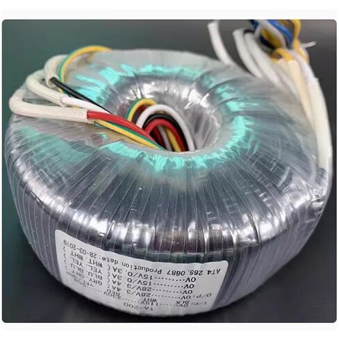 1pcs Toroidal Transformer 200W Dual 28V+Dual 15V Ring Power Transformer 115V-230V Copper Wire in Kuwait
