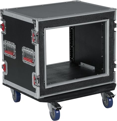 Gator Cases G-TOUR Road Ready Shock Rack Case with Heavy Duty Casters and Tour Grade Hardware; 17" Rackable Depth, 8U (G-TOUR SHK8 CAS) in Kuwait