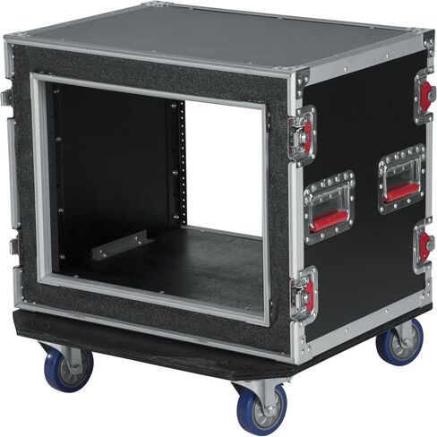 Gator Cases G-TOUR Road Ready Shock Rack Case with Heavy Duty Casters and Tour Grade Hardware; 17" Rackable Depth, 8U (G-TOUR SHK8 CAS) in Kuwait
