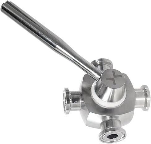 304/316L الفولاذ المقاوم للصدأ 1/2in ثلاثي المشبك دليل رباعية التوصيل صمام الاتجاه (OD12.7mm TC25.4، SS304) in Kuwait
