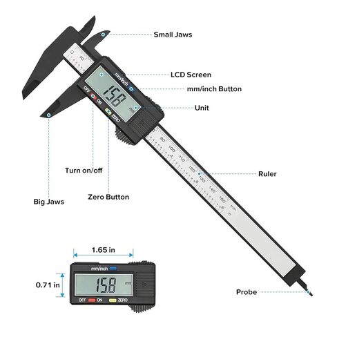 150mm 100mm Digital Caliper Dial Vernier Gauge Micrometer Measuring Tool Ruler in Saudi Arabia