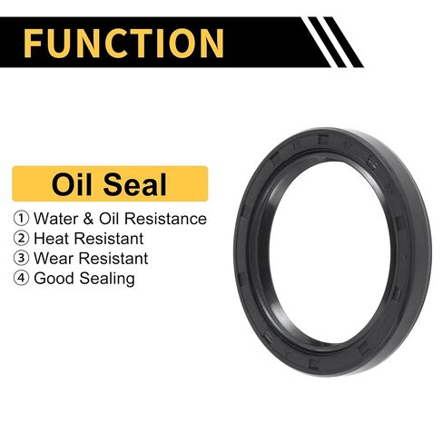Universal Oil Seal TC Double Lip W Steel Spring Seal Ring Rotary Shaft Seal 42x55x7mm High Pressure NBR Rubber Black 5pcs in Kuwait