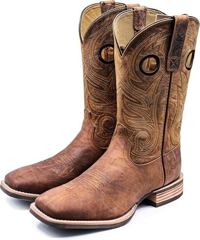 Hand Painted Western Cowboy Boots, Full Grain Cowhide Upper & Shaft, 4-Layer Composite Sole(PLT103614) in Kuwait