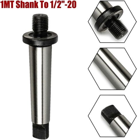 أداة فولاذية لمحول Morse Taper MT1، ساق 1MT إلى 1/2-20 حامل ظرف المثقاب للتصنيع باستخدام الحاسب الآلي الصناعي وأعمال المعادن الصناعية in Kuwait