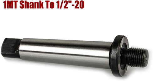 أداة فولاذية لمحول Morse Taper MT1، ساق 1MT إلى 1/2-20 حامل ظرف المثقاب للتصنيع باستخدام الحاسب الآلي الصناعي وأعمال المعادن الصناعية in Kuwait