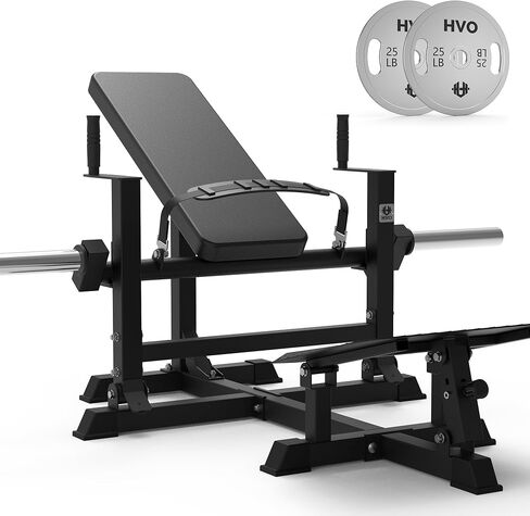 HVO Hip Thrust Machine Glute Workout: Adjustable Glute Bridge Machine with Weight Holder and Footboard Plate-Loaded Exercise Equipment for Building Glute Muscles and Butt Shaping in Kuwait
