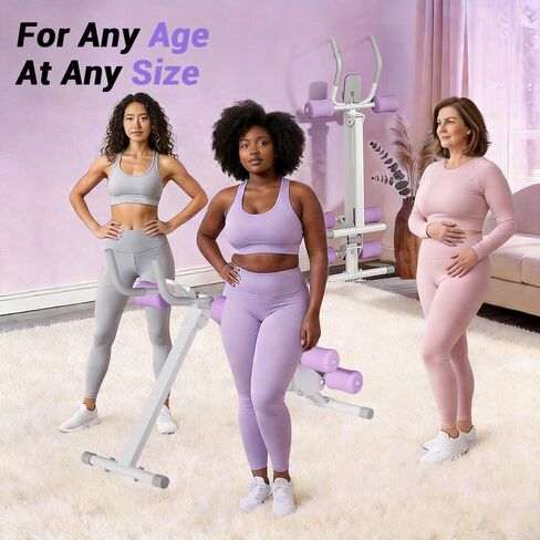 جهاز CURSOR FITNESS Ab للمنزل، جهاز تدريب عضلات البطن بسعة 440 رطل، معدات تمارين البطن قابلة للطي مع حامل هاتف وعداد in Kuwait
