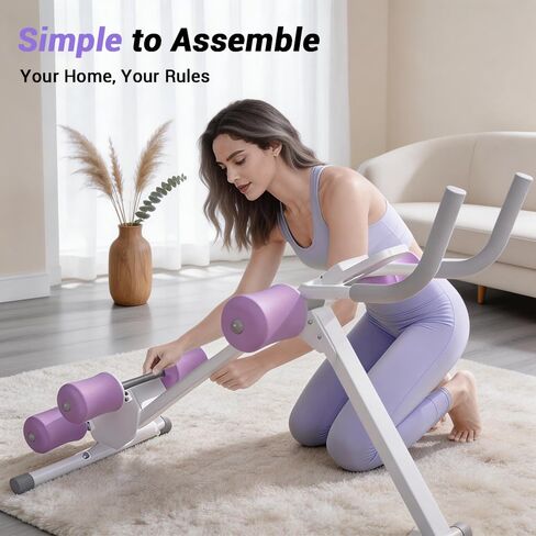 جهاز CURSOR FITNESS Ab للمنزل، جهاز تدريب عضلات البطن بسعة 440 رطل، معدات تمارين البطن قابلة للطي مع حامل هاتف وعداد in Kuwait
