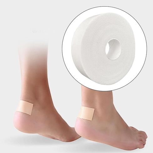 Heel Protectors Heels Grip Tapes Sticker Moleskin Tape Roll Foam Waterproof for Blister Suitable for Shoes Feet Ankle Home, White in Saudi Arabia