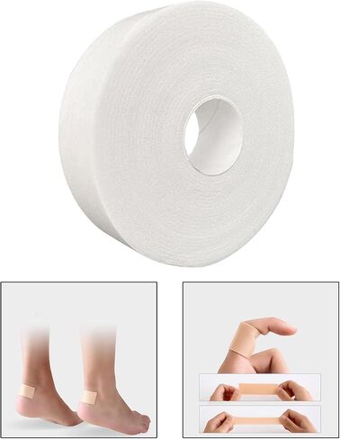 Heel Protectors Heels Grip Tapes Sticker Moleskin Tape Roll Foam Waterproof for Blister Suitable for Shoes Feet Ankle Home, White in Saudi Arabia