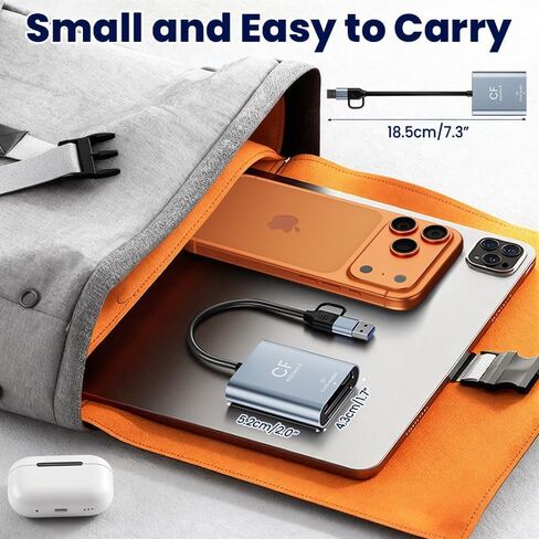 قارئ بطاقات CFexpress من النوع B وقارئ بطاقات SD 2 في 1 - USB 3.2 Gen 2 بسرعة 10 جيجابت في الثانية من سبيكة الألومنيوم USB C وUSB A محول بطاقة ذاكرة لبطاقات CFexpress Type B وUHS-II/UHS-I وSDXC/SDHC in Kuwait