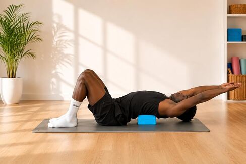 Yoga Blocks Set of 2, High Density EVA Foam Yoga Block, Non-Slip, Lightweight, for Yoga, Pilates, Stretching & Balance Training (Blue 9x6x4 inch) in Kuwait