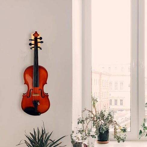 DOITOOL Violin Wall Mount Hanger for Safety and Security Sturdy Wood and Iron Construction with Bow Hook Wall-Mounted Design Suitable for Violin and Viola in Variety of Settings in Kuwait