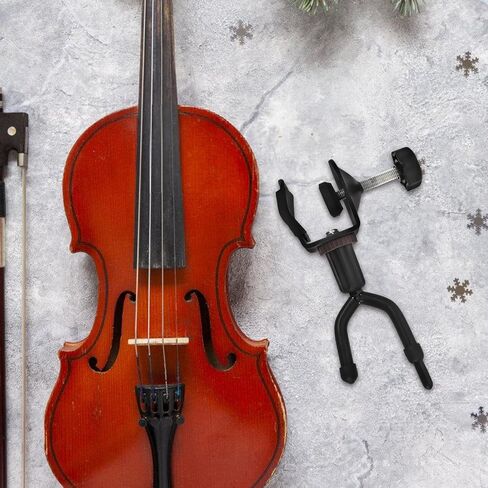 Violin Music Stand Hanger with Stable Grip and Portable Design, Black Metal and Plastic Violin Storage Rack for Performance Venues and Rehearsal Rooms in Kuwait