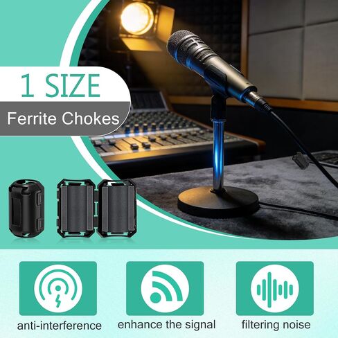 Windspeed 30Pcs Ferrite Chokes 0.2 in Ferrite Beads Snap on RFI EMI Noise Suppressor Cable Clip for 0.2in/5mm Diameter Cable in Kuwait
